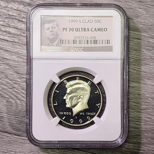 1999-S CLAD KENNEDY HALF DOLLAR NGC PF 70 ULTRA CAMEO SLAB