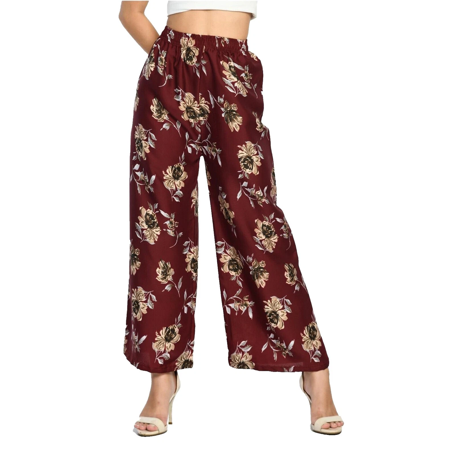 Embroidered Cotton Formal Pants for Women