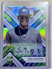 2018 Panini Elite Extra Edition Auto Aspirations SSP /10 Saul Bautista #179 Auto