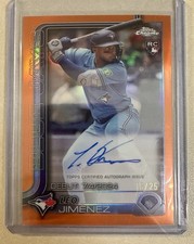 Leo Jimenez True Orange Rookie Auto /25 2025 Topps Chrome Update Jays Marlins