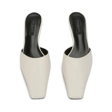 Tony Bianco Zubi Kitten Heel Mule in Dove Nappa 7.5