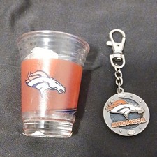 Aminco Denver Broncos NFL Shot Glass & Keycha...