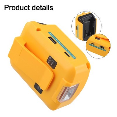 USB Ladegerät Adapter für 18V Akkus mit drei Helligkeiten Arbeitsleuchten