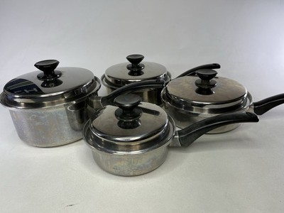 RAINBOW Pot 4 Set Cooking System With Lids Surgical Stainless Steel 18/8