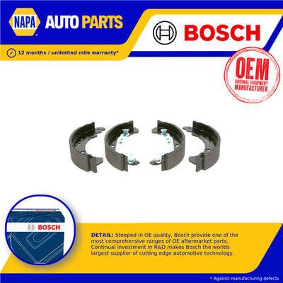 Brake Shoes Set fits TOYOTA YARIS/VITZ NSP131 1.5 17 to 20 2NR-FKE Genuine Bosch