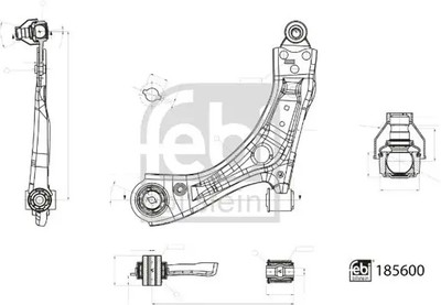 Querlenker Vorderachse links 185600 FEBI BILSTEIN für FORD FOCUS IV