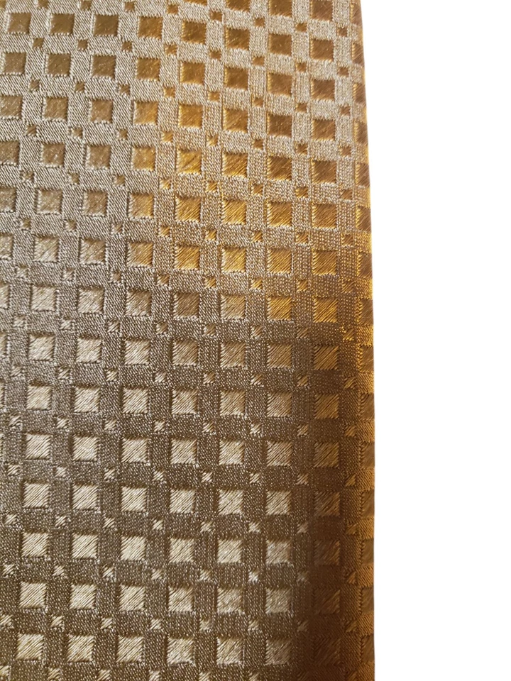 Corbata Claiborne Para Hombres Diseñador Dorado Geométrico Grapa Negocios Informal Iglesia Foto 2 de 4