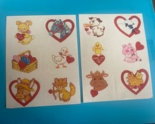 Vintage Set Of 2 Valentines Day Sticker Sheets