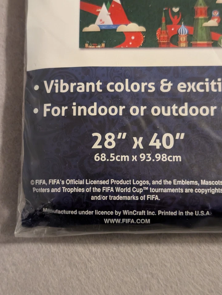 Bandera FIFA México - Mundial Rusia 2018 - Vertical 28" x 40" - Verde Blanco Rojo Foto 3 de 4