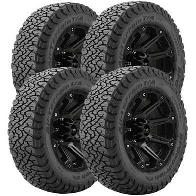 (QTY 4) 33x10.50R15 BFG All-Terrain T/A KO3 114R LRC Black Wall Tires
