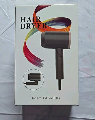Hair Dryer New 110-125V Portable Even Heat Distribution Grey/Pink