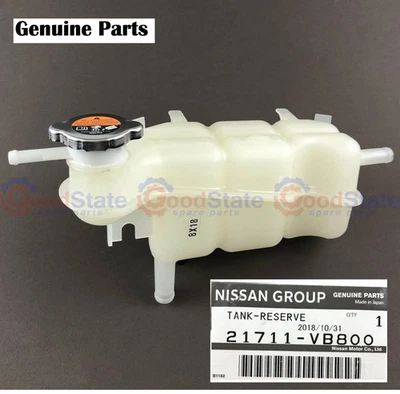 GENUINE Nissan Patrol Y61 ZD30 3.0L Radiator Overflow Coolant Bottle with Cap - Image 1 of 4