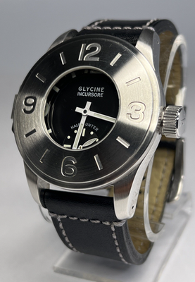 Glycine Swiss 46mm Incursore Half Hunter Manual Wind Wrist Watch w