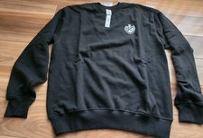 NWT Victorias Secret PINK Campus Ivy Fleece Crewneck Sweatshirt S Dog Crew Blk