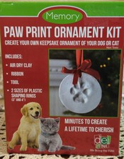 NIB Clay Pet Paw Print Keepsake Ornament Kit DIY Dog Cat Small Critters