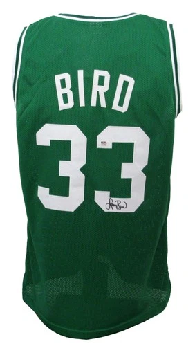Larry Bird HOF Signed/Auto Green Custom Basketball Jersey Celtics PSA/DNA 200501