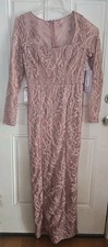 JS Collections Giovanna Column Gown, Wisteria, Size 4, 298 NWT