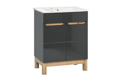 Keramik Waschbecken Waschtisch Unterschrank Becken Badezimmer Waschtische 60cm - Bild 1 von 4