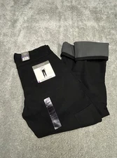 Berkley Jensen Men’s Carpenter Black Denim  34x 32 Fleece Lined Jeans NWT