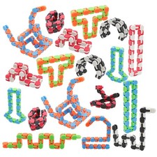 LENDOD 18 Pack Wacky Tracks Snap and Click Fidget Toys Finger Sensory Toys, 2...