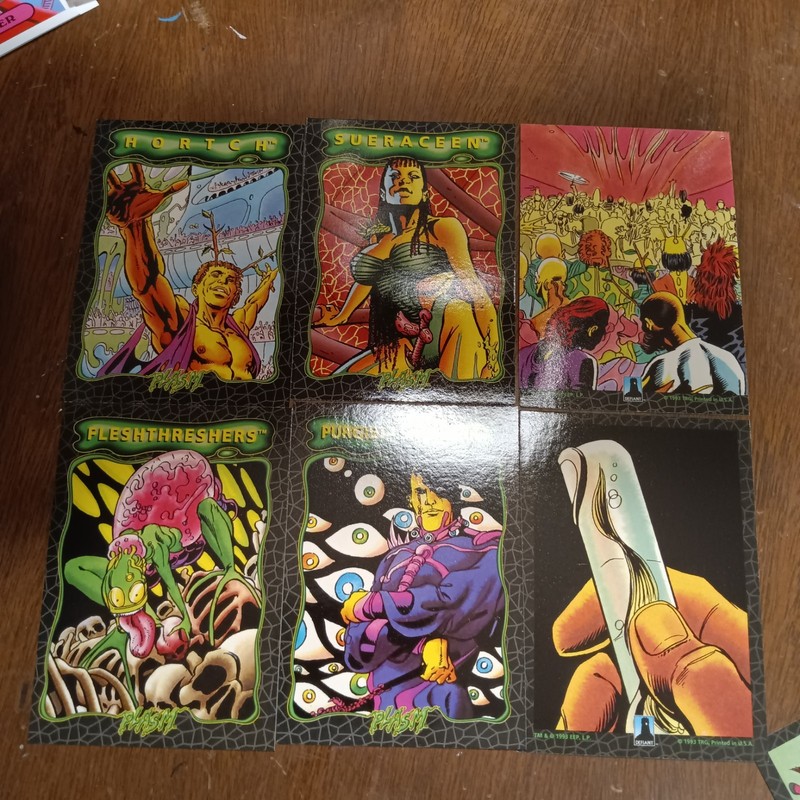 1993 Plasm Comic Cards, Featuring Hortch, Fleshthresher, And Sueraceen
