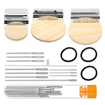 Loom Knitting Kit, Patch Kit Weaving Loom, Mini Portable Patch Darning Loom Kits