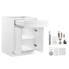 Uimoso Shaker Base Cabinet 24x24x34.5" Ready to Assemble with Drawer White