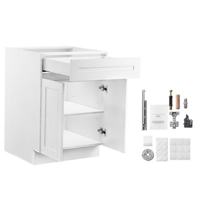 Uimoso Shaker Base Cabinet 24x24x34.5'' Ready to Assemble with Drawer White