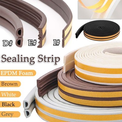Seal Weather Strip Self-Adhesive Foam Sticky Tape Door Window Draught Excluder