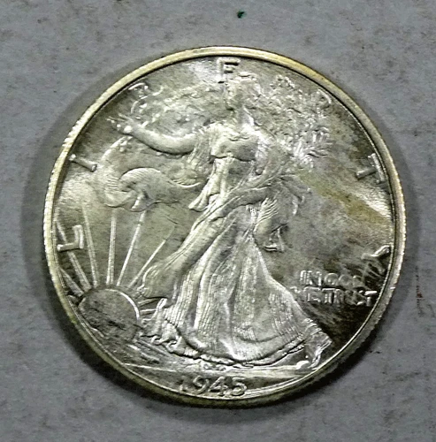 1945 D Walking Liberty Half Dollar AU