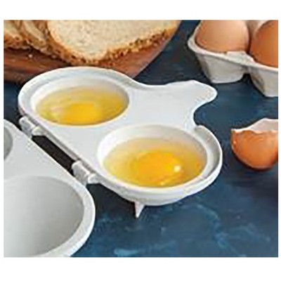 Nordic Ware 64702 BPA-free & Melamine Free Plastic 2 Cavity Egg Poacher