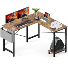 L Shaped Desk Computer Gaming Corner Table 50 Inch Home Office Writing Studen...