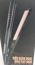 NEW FoxyBae Tres Sleek Rose Gold Flat Iron. TZ-FI-BK DAMAGED BOX!!
