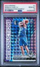 2023 PANINI MOSAIC INTRODUCTIONS PURPLE #1 DERECK LIVELY II 11/99 PSA 10