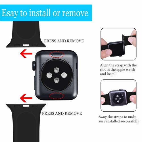 Correa deportiva de silicona para Apple Watch Ultra Strap Series SE 3/4/5/6/7/8 - Imagen 4 de 26