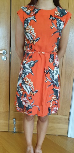 Oasis Burnt Orange Dress Size 12 | eBay