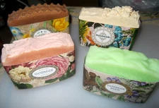 4 Bars All Natural Soap Set: ROSE, HONEY, LILAC, WHITE GARDENIA 5 oz. ea- NEW!