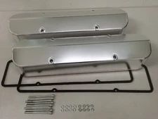 SB Chevy Fabricated Aluminum Valve Cover Tall 305 350 No-Hole With Gasket