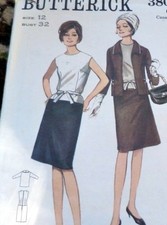  LOVELY VTG 1960s DRESS  JACKET Sewing Pattern 12/32