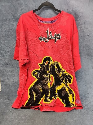 Cult 45 Apparel Elephants Fighting Red T-Shirt 4XL Vintage NOS mACE-17