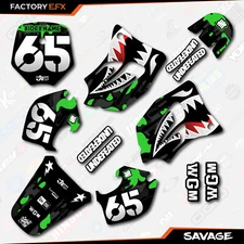 Black Green Savage Camo Racing Graphics Kit fit 98-01 KTM 65sx 65 sx Decal sx65