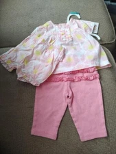 Carter’s Just One You Baby Girl’s 3M 3 Piece Set Pink Pants Floral Shirt New