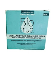 Biotrue Micellar Eyelid Cleansing Wipes 30 Count