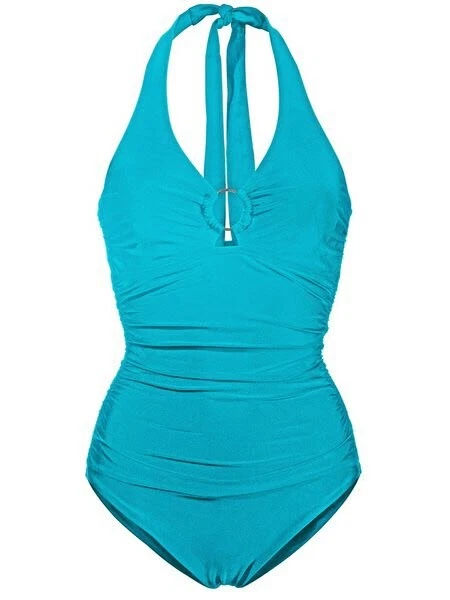 NEU BRAUN FORMWUNDER BAUCHWEG BADEANZUG NECKHOLDER ZIERRING 34 C CLASS *096432 - Bild 3 von 4