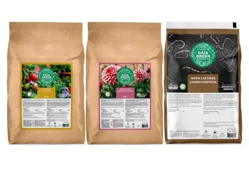 GAIA GREEN Power Bloom 2-8-4, All Purpose 4-4-4 & Worm Castings **FREE 1 /2 Ltr