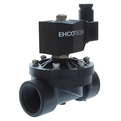 EHCOTECH 1" 24V DC Solenoid Valve Plastic Potable Drinking Water Air Electric NPT N21E