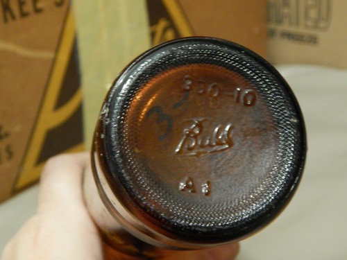 Mason's Root Beer ~ Brown Glass Soda Pop Bottle w/ Cap ~ "Ball Bros." Vtg USA ~ - Picture 7 of 9