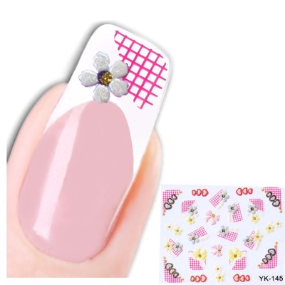 3D Nagel Sticker New Design Herz Schleife Loop Heart Glitzer Aufkleber Nail Art