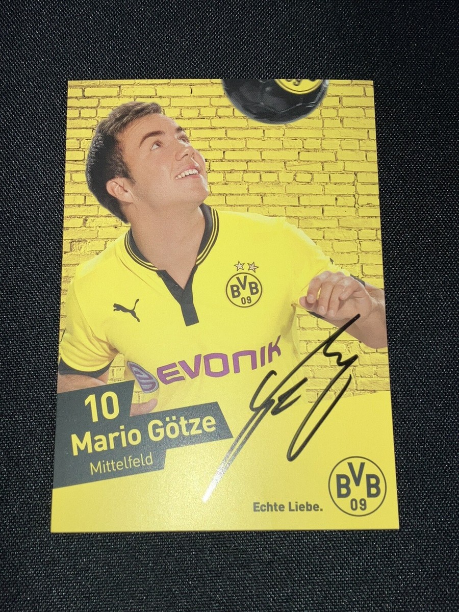 Mario Gotze Original Hand Signed Borussia Dortmund Autograph Card
