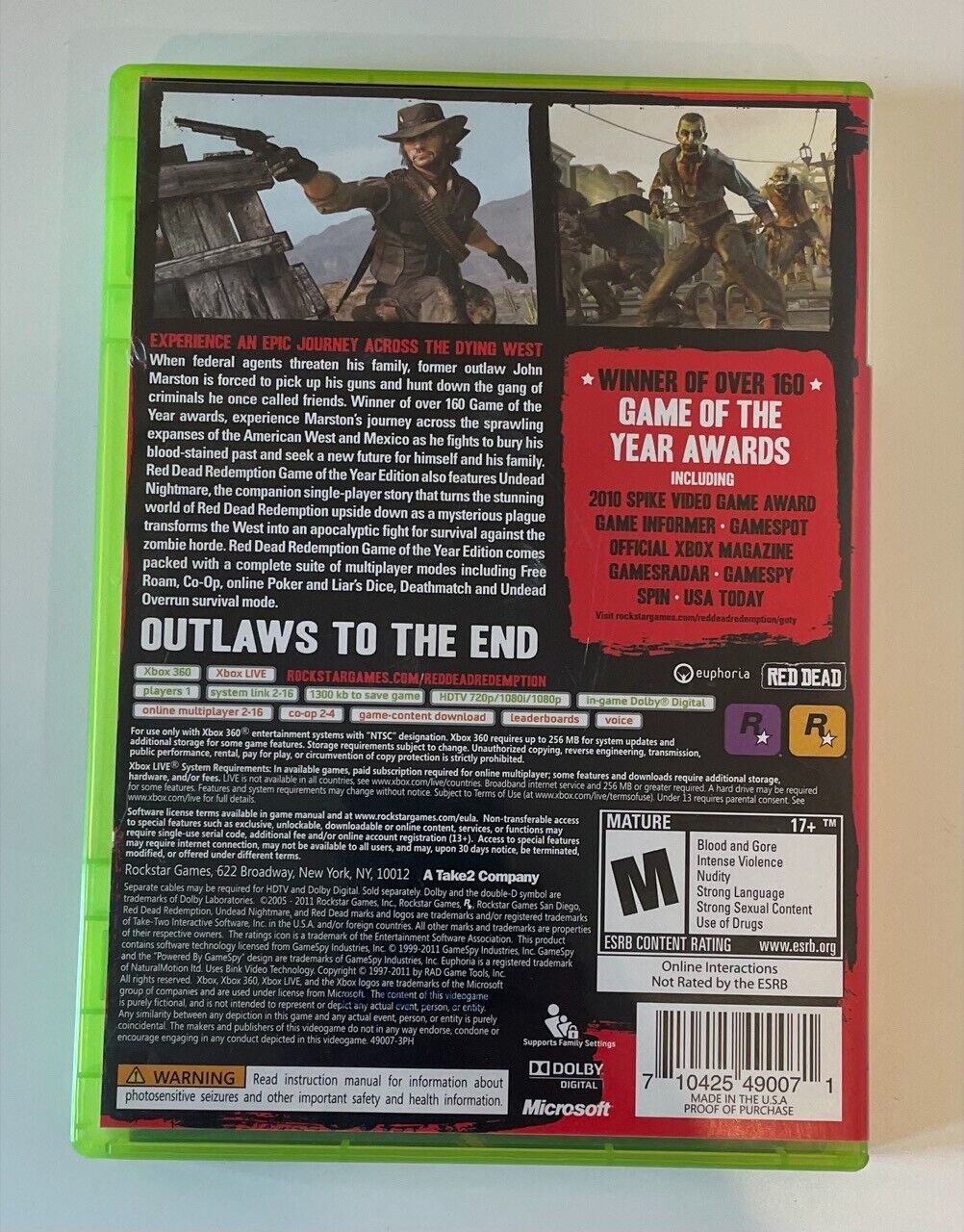 Red Dead Redemption Microsoft Xbox 360 - Gandorion Games